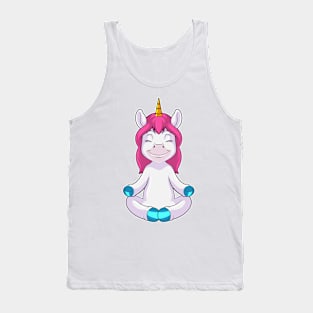 Unicorn at Meditate in Sitting Tank Top